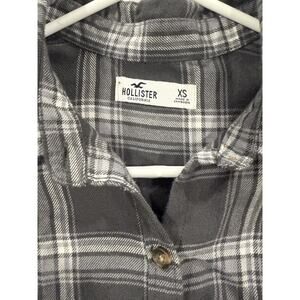 Hollister gray Button Down Flannel Size XS